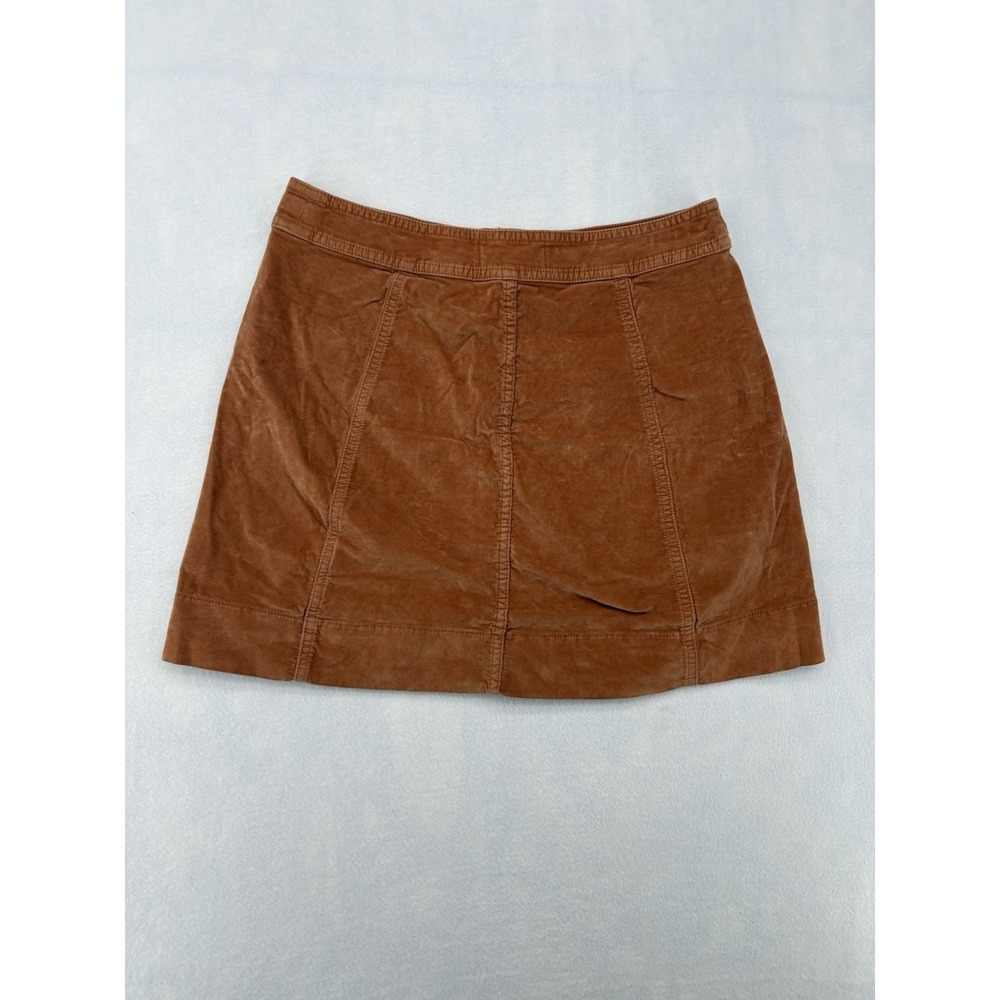 Madewell Sued Mini Skirt Caramel Brown Size 6 - Picture 2 of 15
